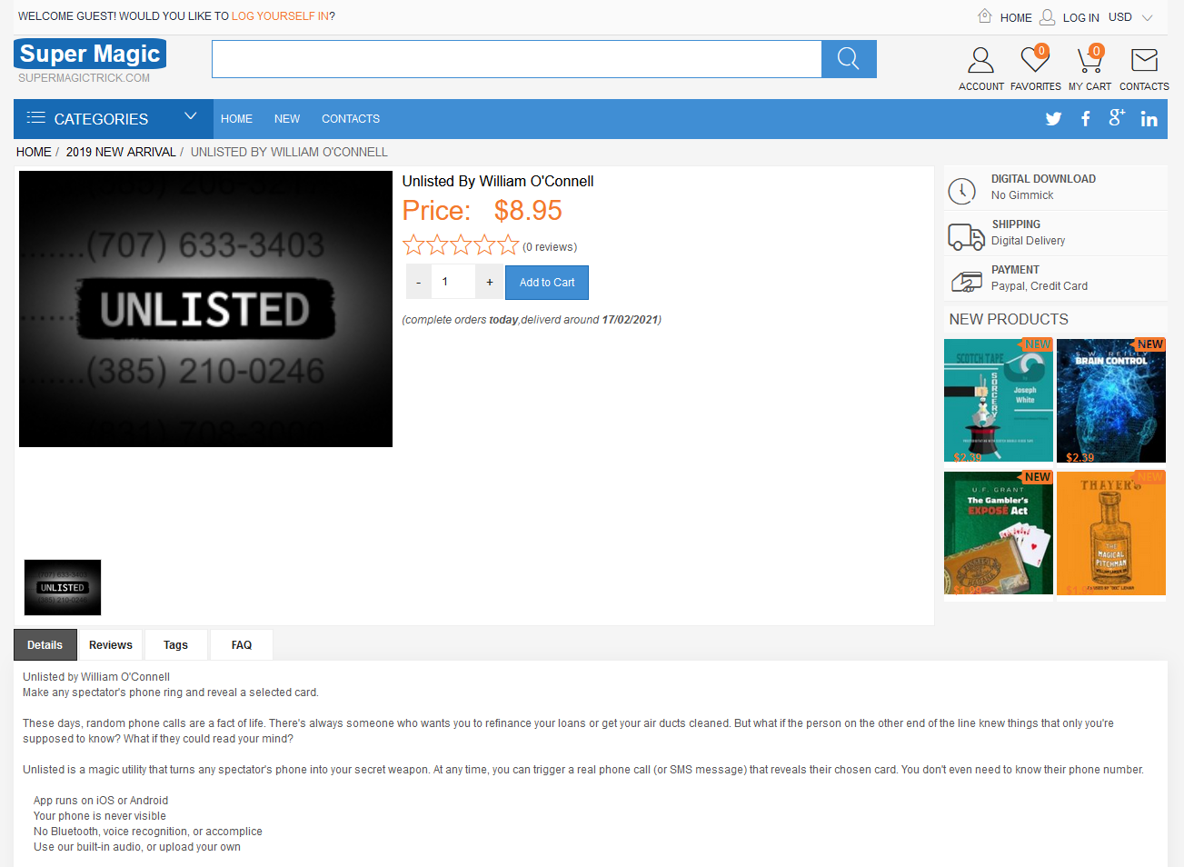 Screenshot of Super Magic, which looks exactly the same as Smith Magic.