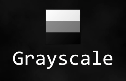 Grayscale logo.